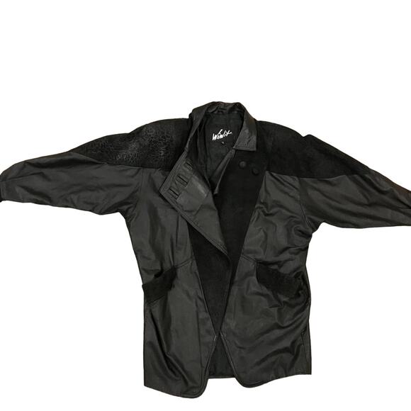 Vintage 80’s Winlit Embossed Leather Jacket Size M - Picture 1 of 8